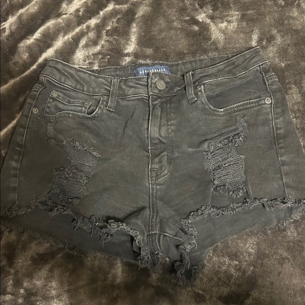 Aeropostale Distressed Jean Shorts